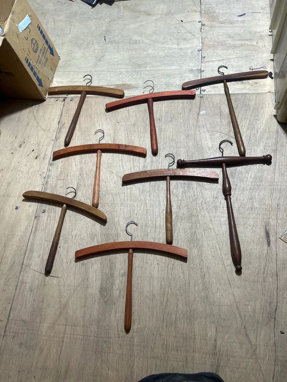 8 Cabides martelo antigos retrô cruz