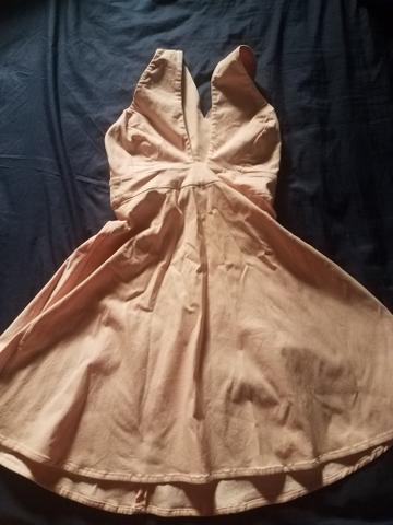 Vendo vestido salmao tamanho G marca Lorena Vieira