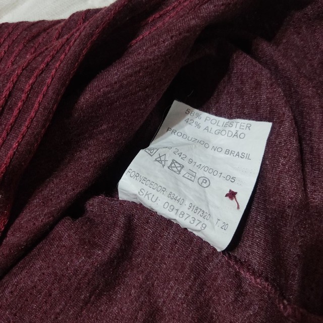 Camisa polo masculina vinho P - Foto 4