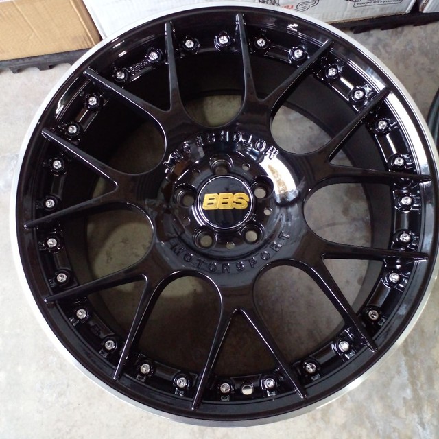 Rodas Roda Bbs Motor Sport Preto Brilhante X X Aro Tala