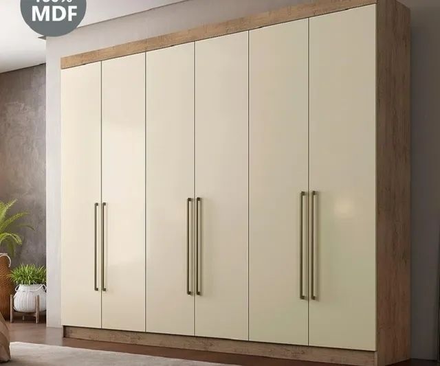 Guarda roupas casal 100% MDF Itaguara Plus 6 Portas - Mega Oferta - Novo