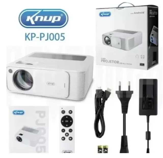 Projetor Led Multimídia Knup PJ005 3900 Lúmens Full HD 1080P HDMI/ USB