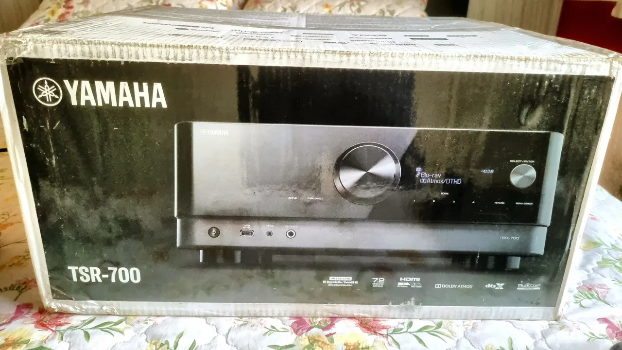 Receiver Yamaha tsr700 7.2 canais 100w por canal com zona 2