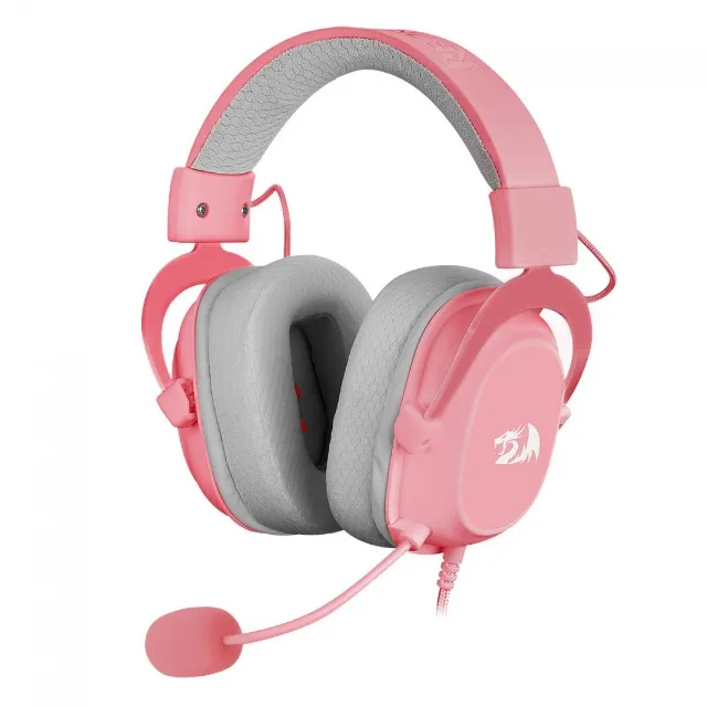 Headset Gamer Redragon Hero Pink P3 C/ Adaptador P2 - WZetta