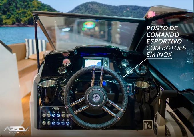 Lancha Azov Z260 Maior Espaço Interno Da Categoria 14 Pess., Acabamento, Navegabilidade - Foto 7