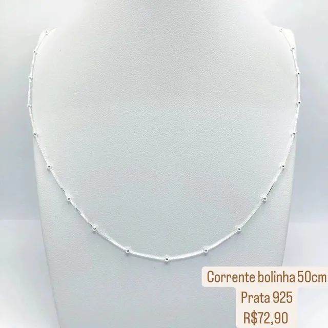 Corrente Piastrani 40cm Prata 925