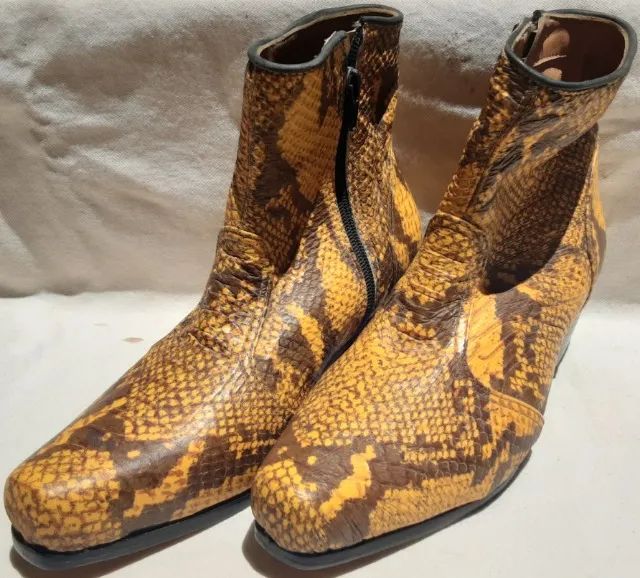 Bota Couro Legítmo Estampa Cobra - Direto da Fábrica