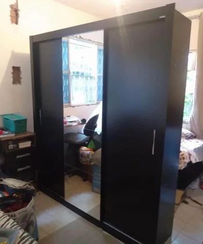 Vendo Guarda roupa porta de correr com espelho ! Entrega Rápida  - Foto 2
