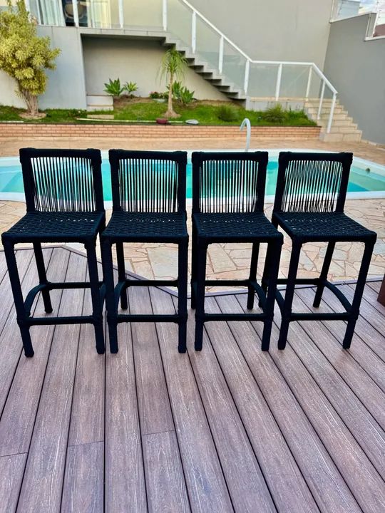 Banquetas em alumínio em corda nautica 590 cada - Foto 3