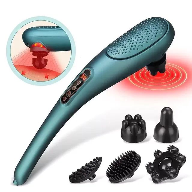 Massageador Profissional Recarregável tipo bastão 6 Cabeças 10 velocidade Tomate AM-014 - Foto 2