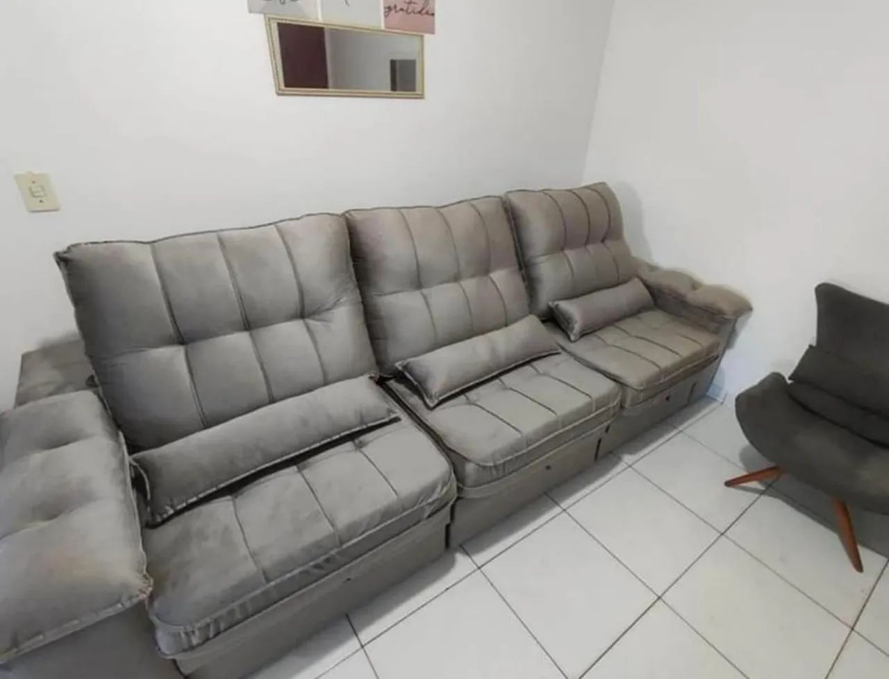 Sofá retrátil reciclável 2.90 novo a pronta entrega 