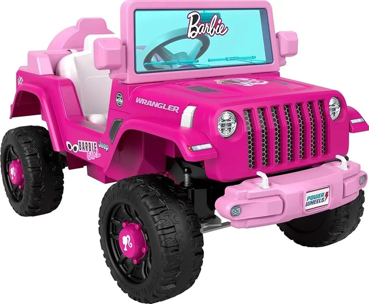Barbie Jeep Wrangler ピンク Carrinho Elétrico Infantil Barbie Jeep Wrangler - Power Wheels