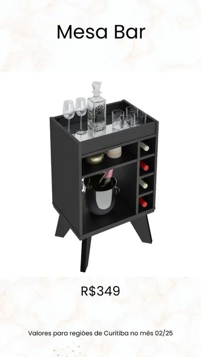 Promoção Mesa Bar Preta - 18/02/25  