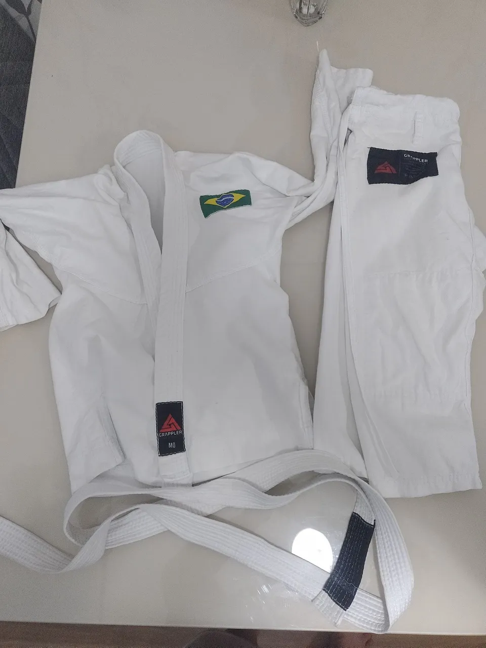 Kimono Infantil Jiu-Jitsu Grappler - Branco-tamanho M0