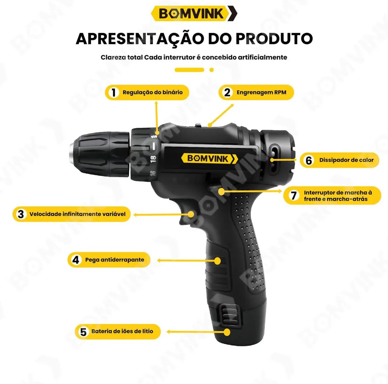 Parafusadeira de Bateria 1200mAh 12V  - Foto 5