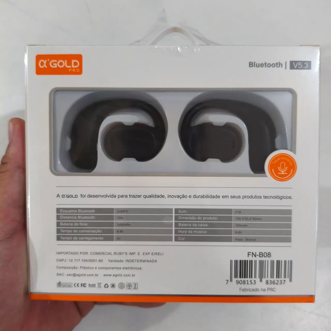 Fone de ouvido sem fio Alpha Gold FN-B08 - Foto 2