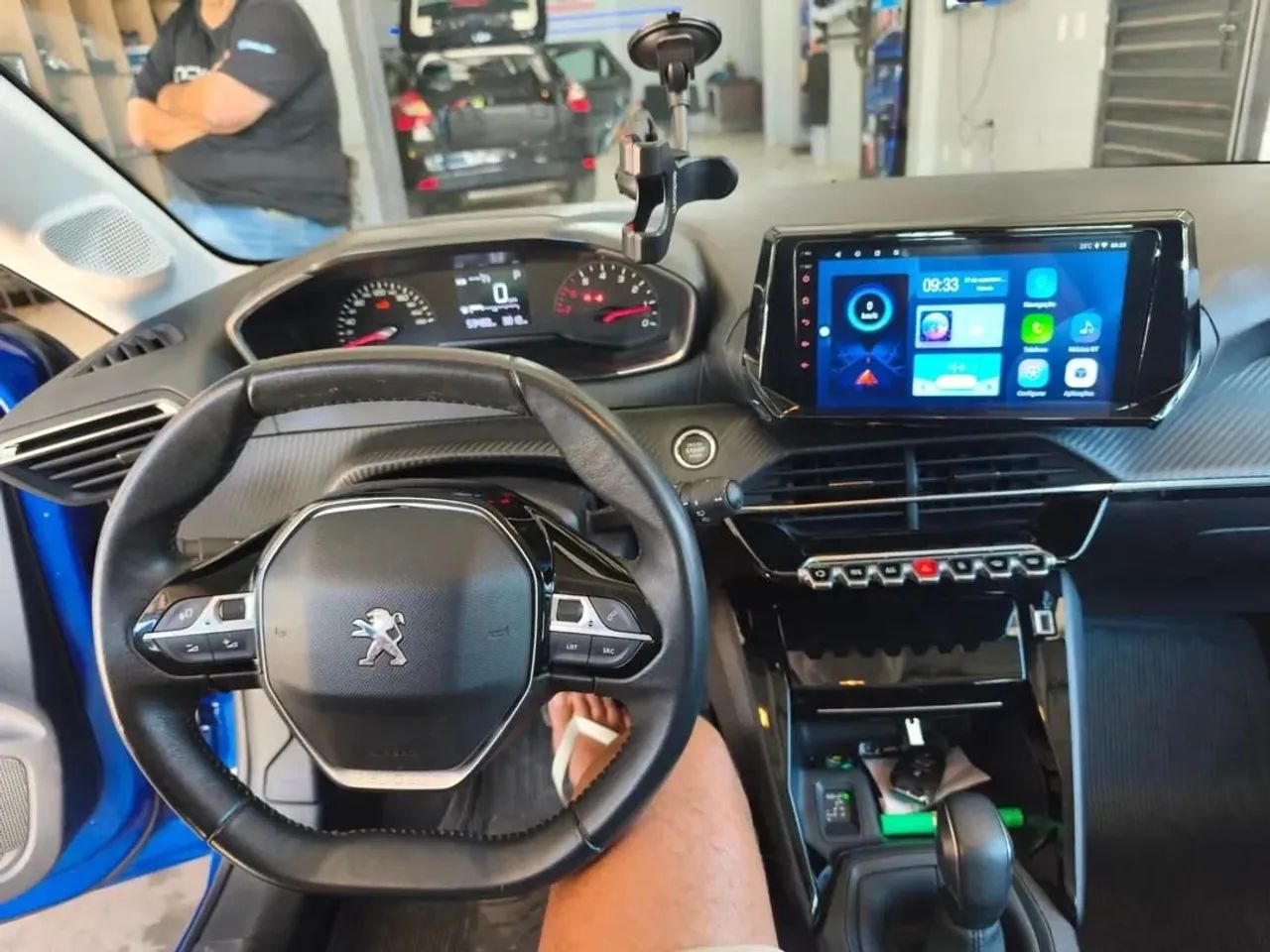 Multimídia Android 9 polegadas Carplay sem fio Android auto Peugeot 208 23 a 25
