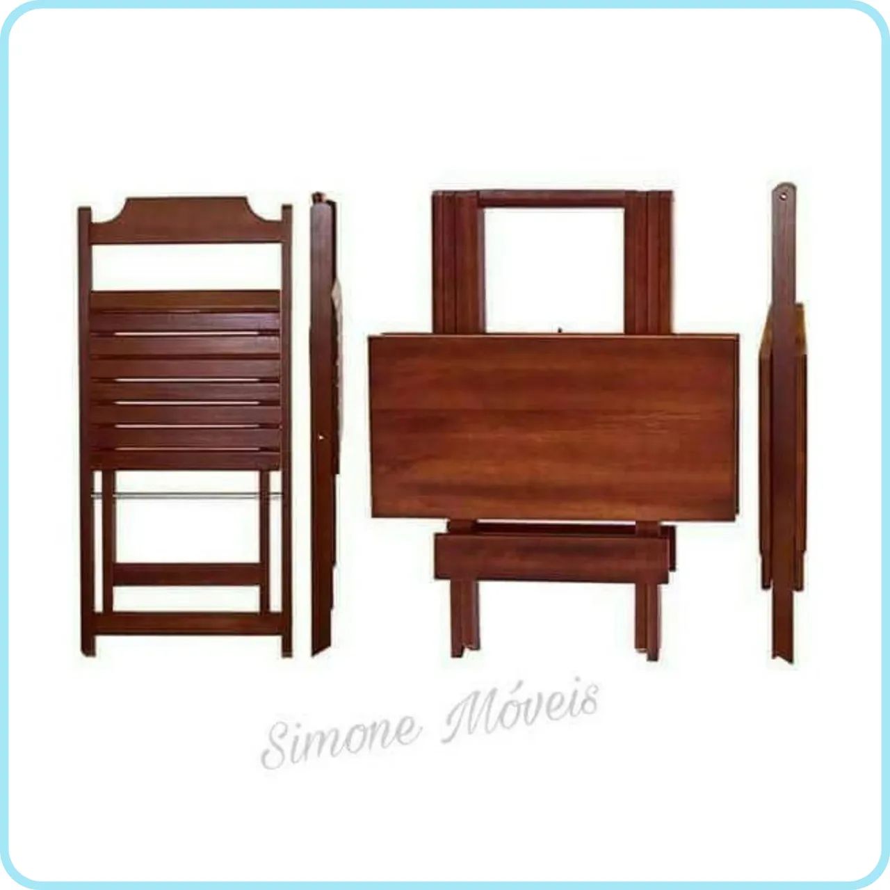 Mesa 70x70 com 4 cadeiras - Foto 4