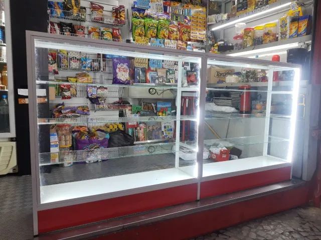 Balcão de Atendimento Vitrine Estilo Industrial - GALVANIZADO - FRETE GRÁTIS!