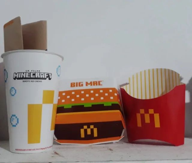 Um Filme Minecraft (A Minecraft Movie) McDonald's Mc Lanche Feliz - Embalagens