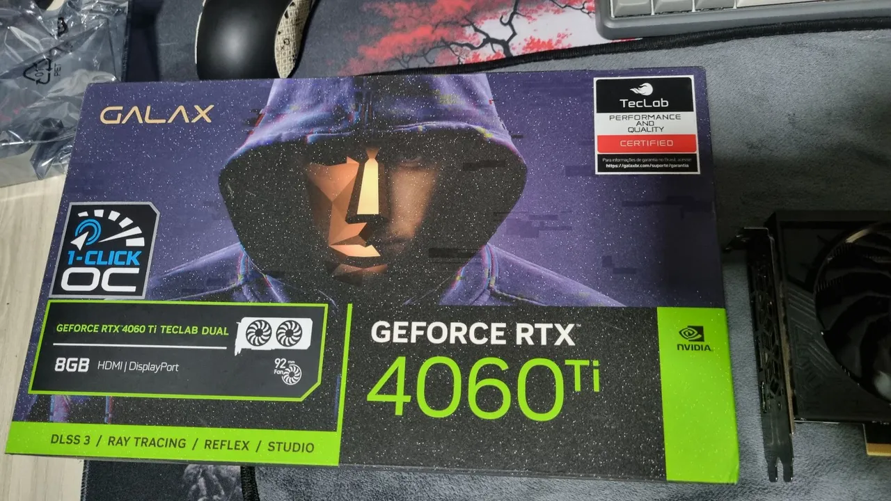 Placa de Vídeo Galax GeForce RTX 4060 Ti TecLab Dual 8GB