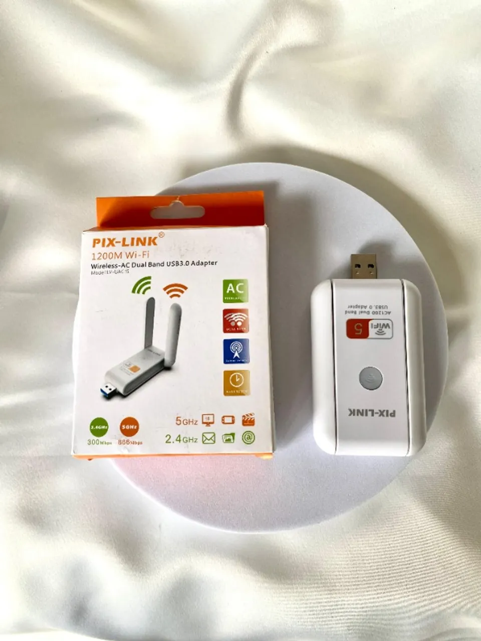 Adaptador Wifi Para Pc Usb 3.0 Pix-Link Bual Band 2.4ghz 5ghz Wireless Ac 1200m