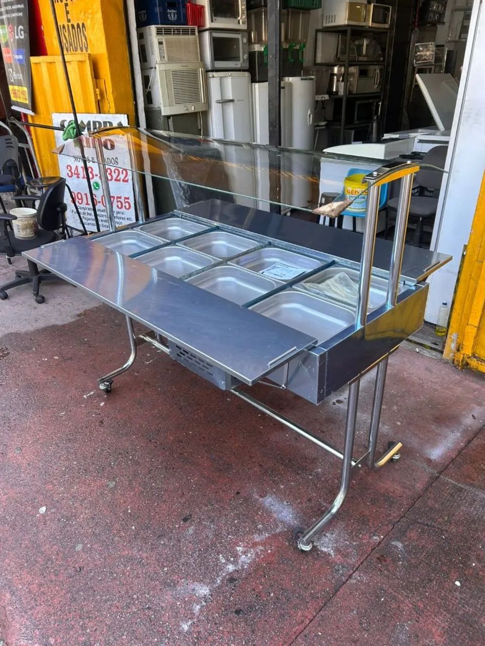 Bancada de Alimentos com cubas