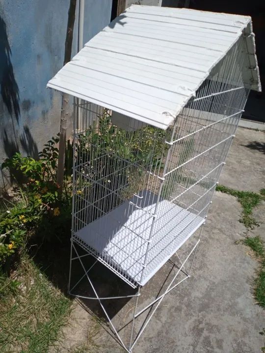 Gaiola para pássaros grande branca - Foto 2