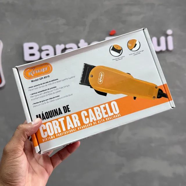 Máquina de Cortar Cabelo Profissional Knup QR-8918 Potência e Precisão para Todos Cortes