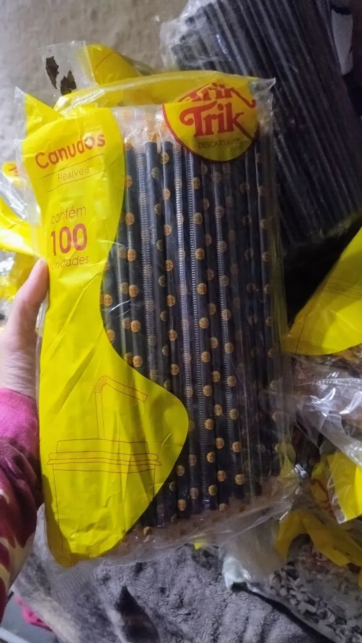 Canudos Flexíveis Descartáveis - 100 unidades