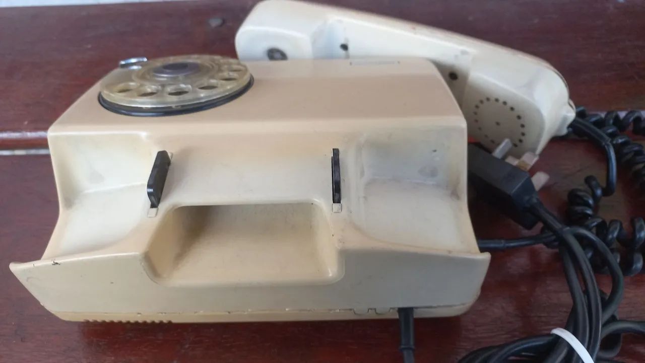 Telefone de disco Ericsson Telefone de mesa tijolinho orelhão enfeite decoração cenário  - Foto 5