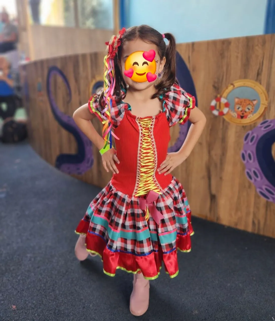 Vestido Festa Junina - tam. 5/6