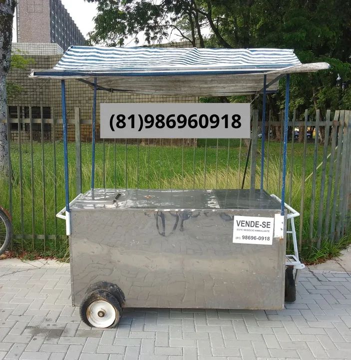 Carrinho de inox para vários tipos de comércio