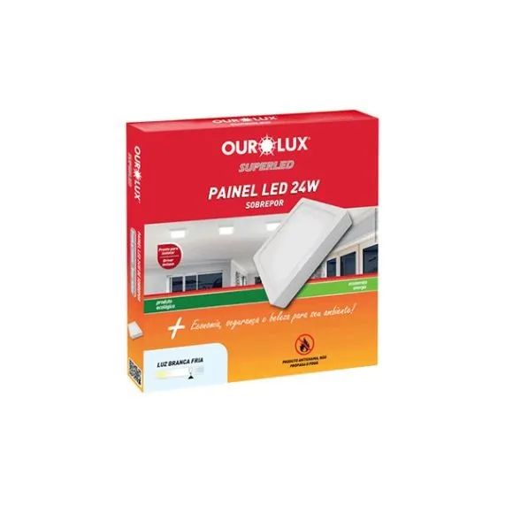 Plafon Sobrepor 30x30 Ourolux 6500k (Honestidade e Qualidade Distribuidora JK Eletrônicos