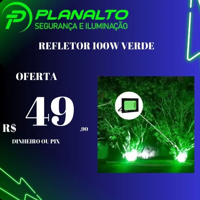 Refletor de led 100w verde