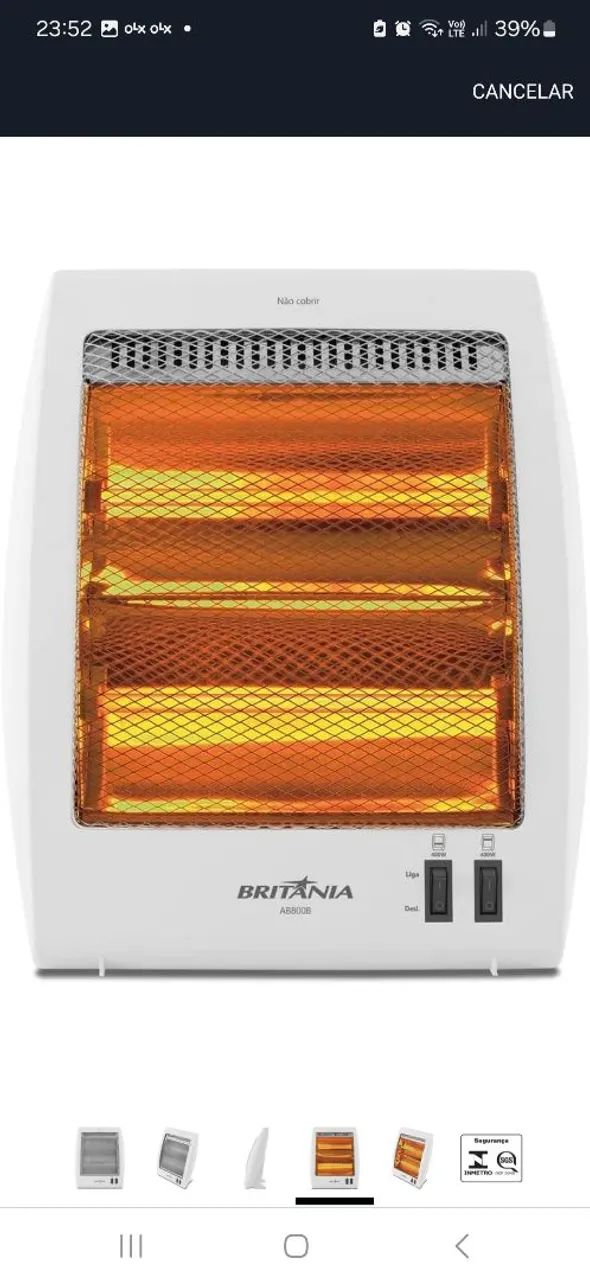 Aquecedor Britânia AB800B 220v