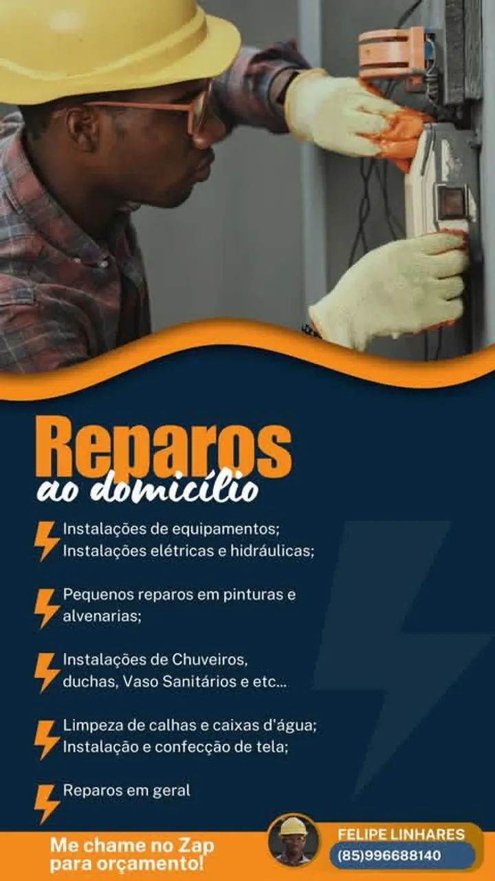Serviços Elétricos, Hidráulicos e Pinturas.