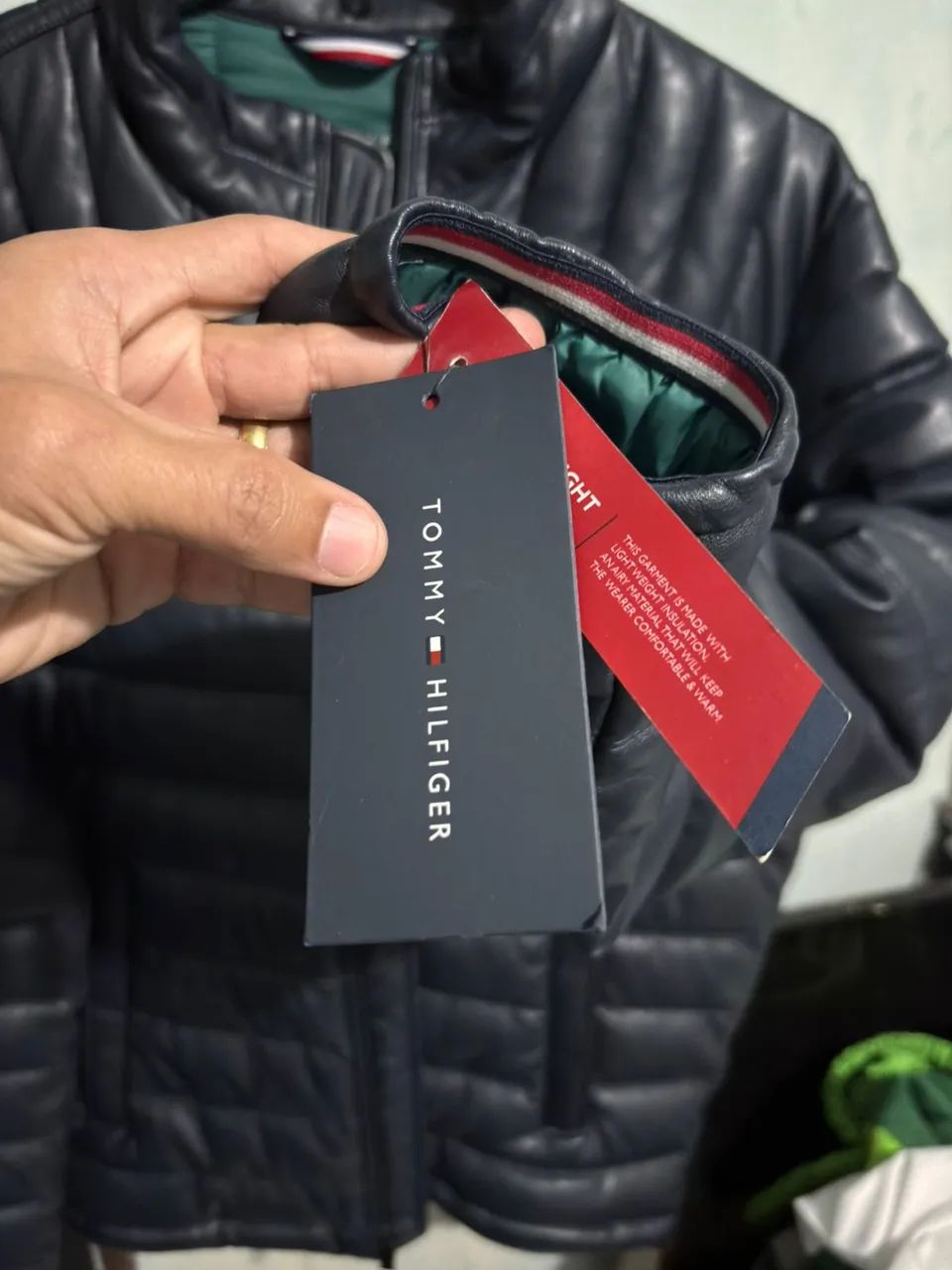 Jaqueta tommy Hilfiger puffer acolchoada azul - Foto 5