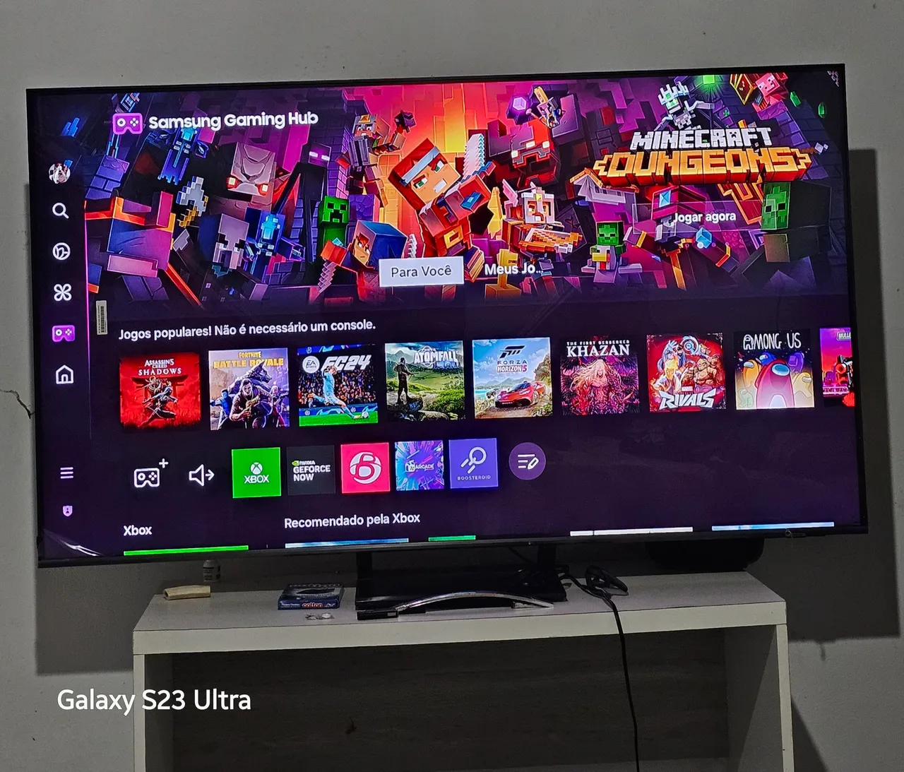 Smart TV Samsung Gaming Hub - Perfeita para Gamers