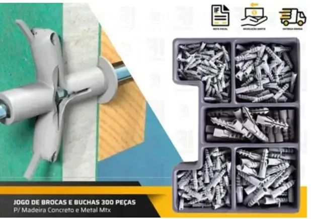 Jogo De Brocas Bits E Buchas Com 300 Peças + Haste Flexível - MTX - Foto 3