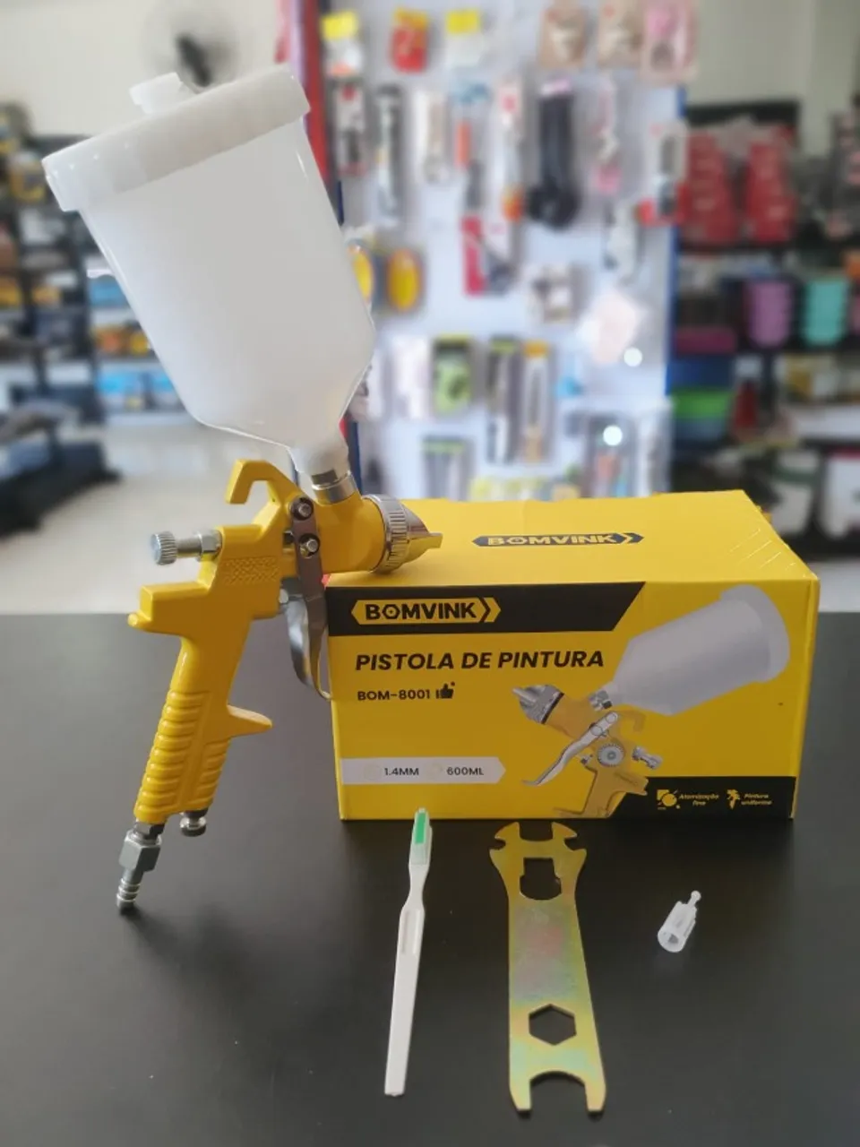Pistolade Pintura HVLP 600ml Profissional 1.4