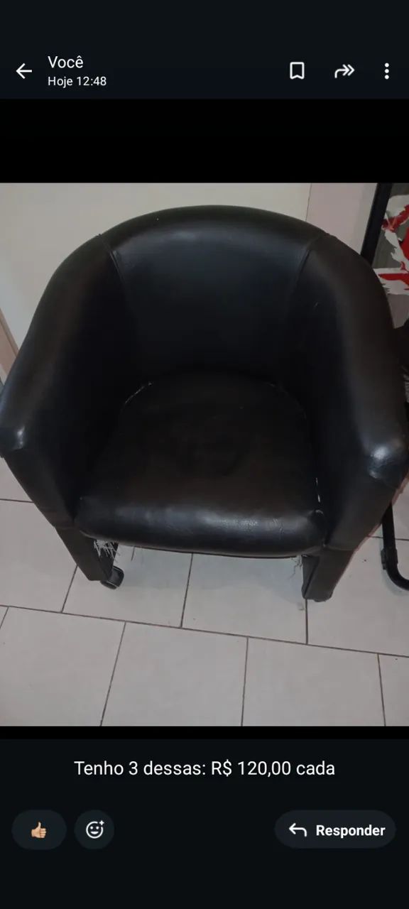 Vendo Poltrona Com Rodinhas - Foto 2