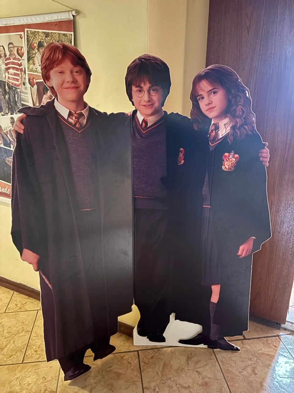 Recorte / display Harry Potter, Rony e Hermione