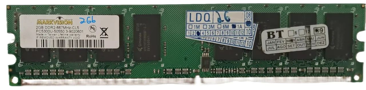 RAM Memory Kit 4GB DDR2 - Kingston and Markvision64317905566978121