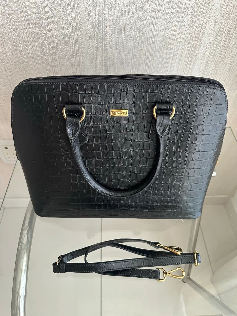 Bolsa couro legítimo tamanho G sem marcas de uso