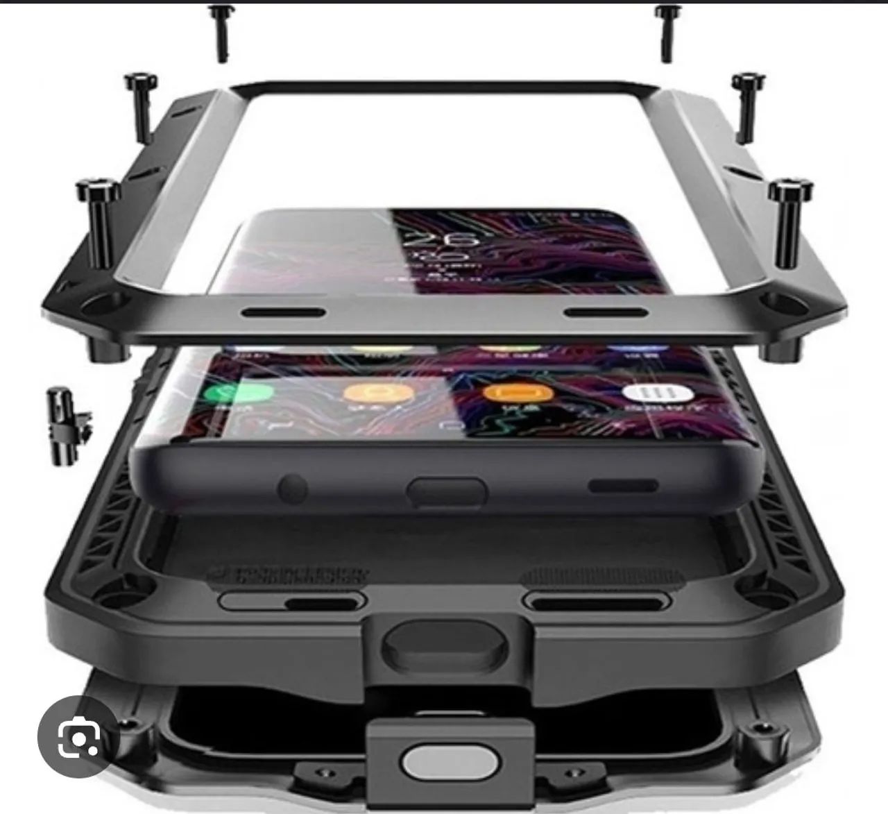 Capa case parafusado para galaxy s9 plus s6 blindagem metal parafusado - Foto 2