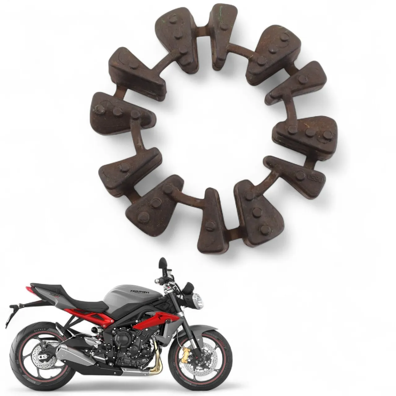 Coxim Coroa Triumph Street Triple 675 2013 2014 2015 2016