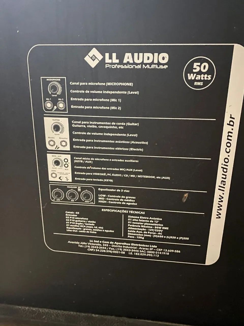 Caixa de Som Amplificada LL Audio LL 200 - Foto 4