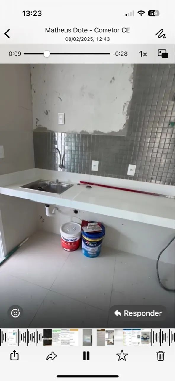 Pia de cozinha em construção - Foto 2