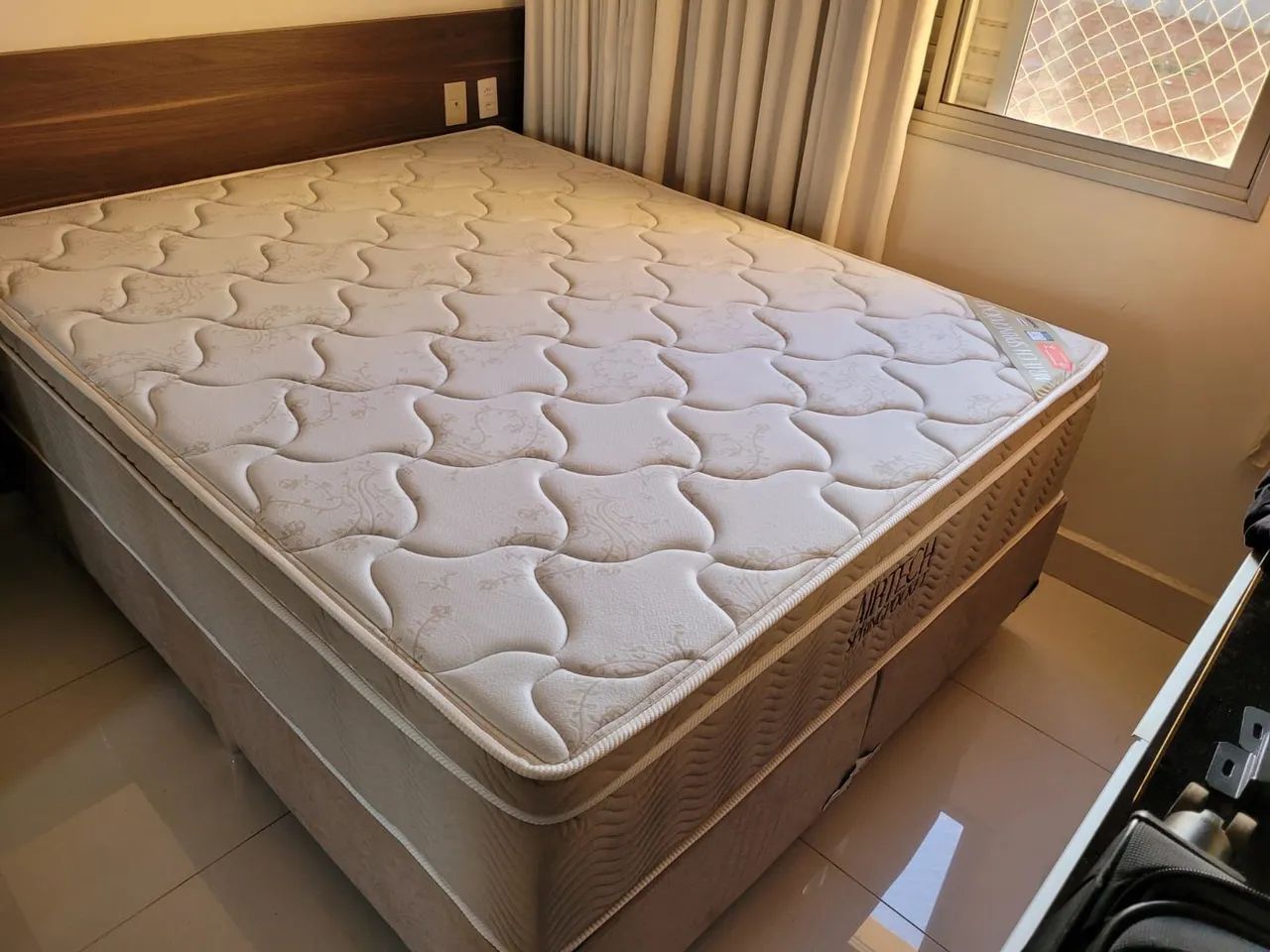 Conjunto de cama Box queen size molas Ensacadas Airtech Spring ortobom.  - Foto 3